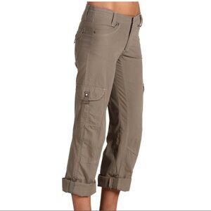 Kuhl Splash Roll-Up Tab Shadow Khaki Hiking Pants Capri Vintage Patina Dye
